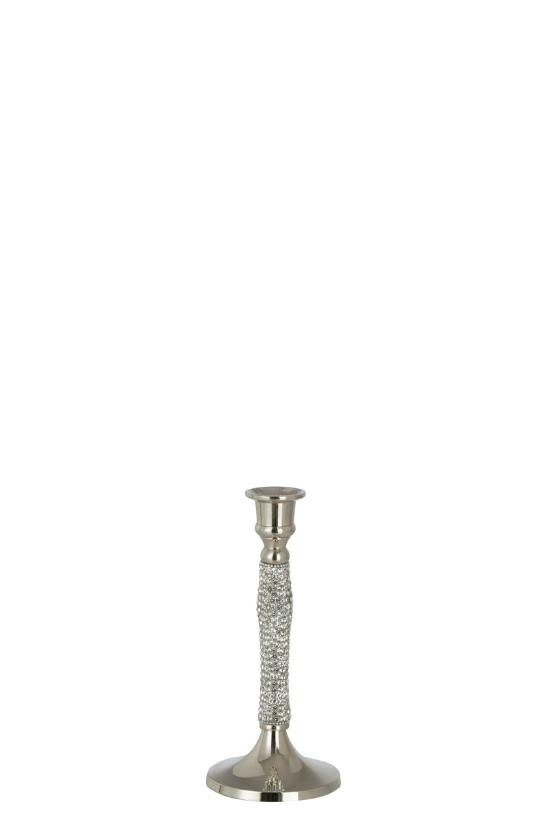 Kaarsenhouder Diamant Aluminium Zilver – Verkrijgbaar in 3 Maten