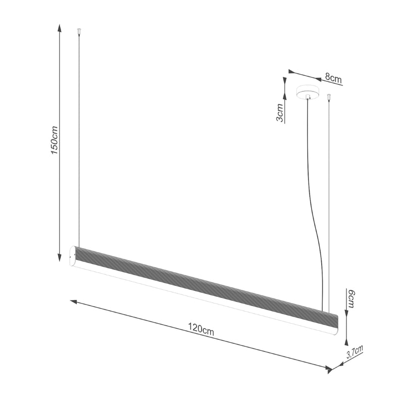 Hanglamp FARGE wit LED 3000K