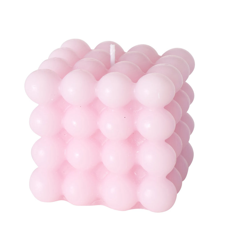 Colorful Bubble candle set – atmospheric light in orange, light pink, light purple