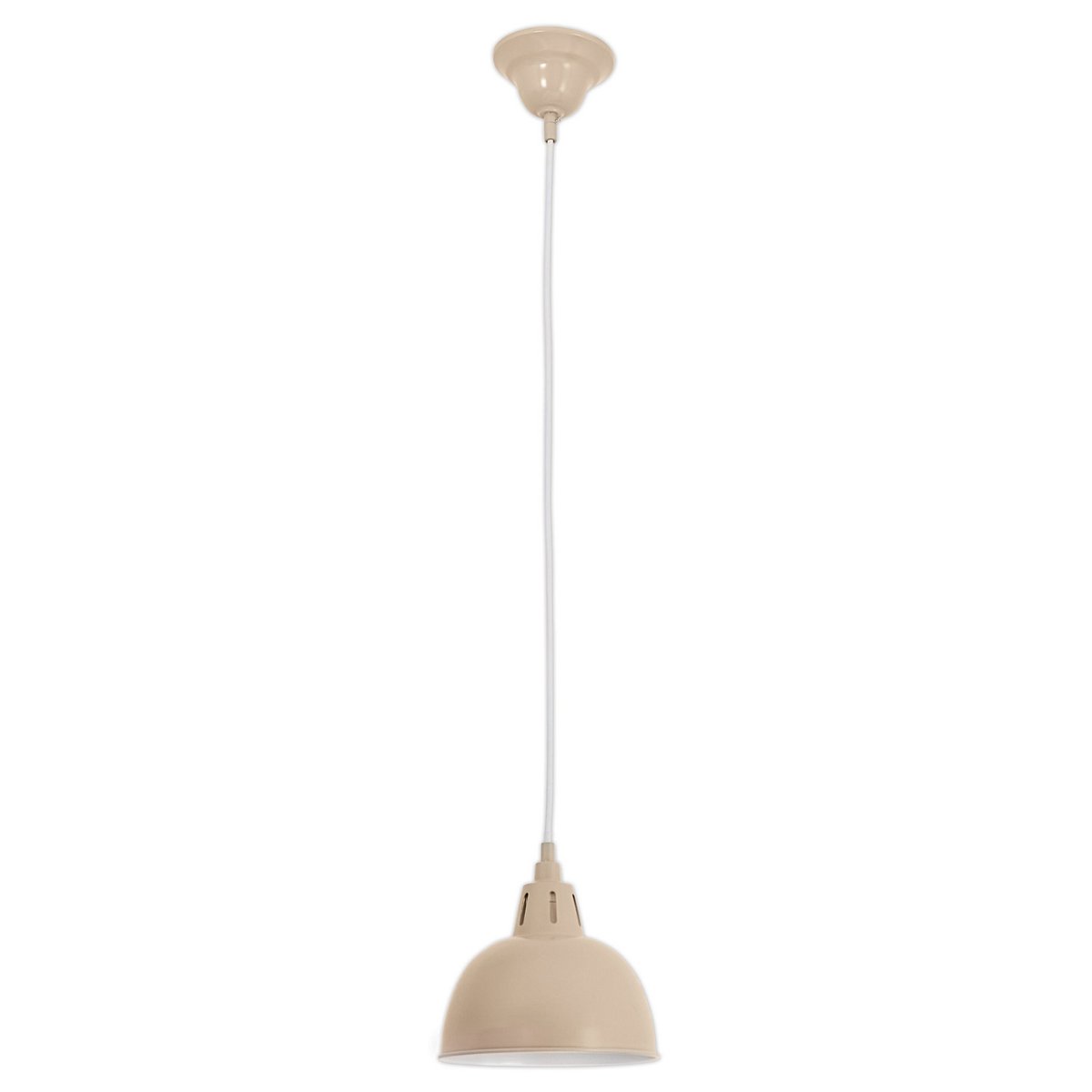 Metall-Pendelleuchte "DESIRA", Retro Classic, aus Metall in Hellbraun, E27-Fassung