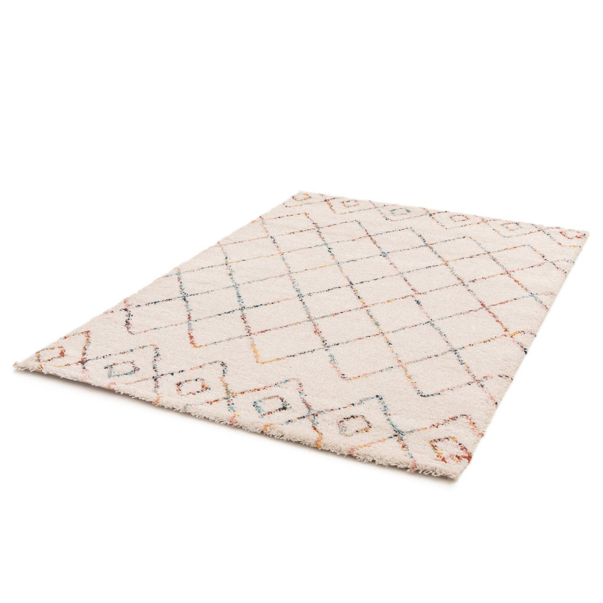 Zotteliger Teppich süß und voluminös Harlekin