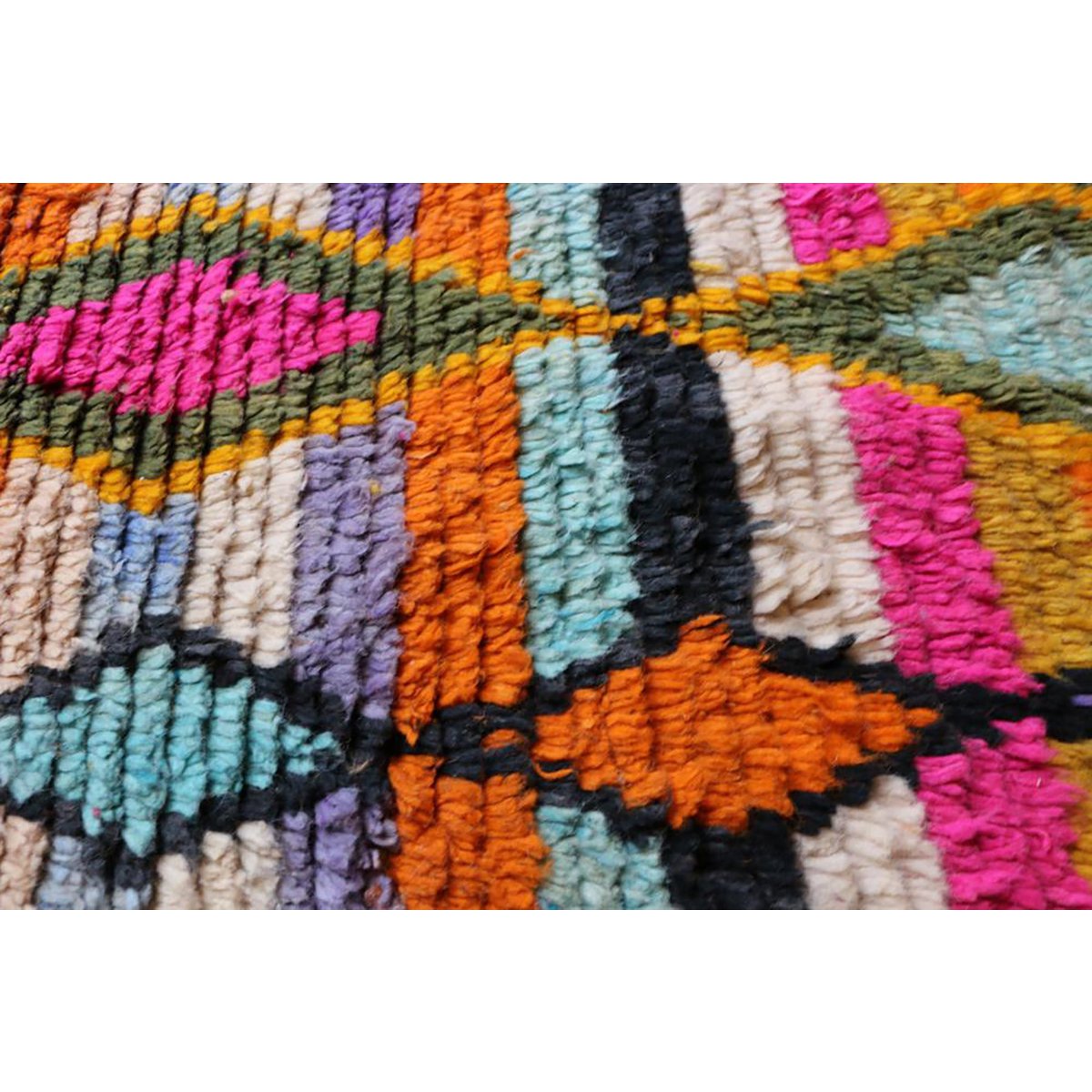Marokkaner Berberkorridor Teppich reines Woll 73 x 390 cm