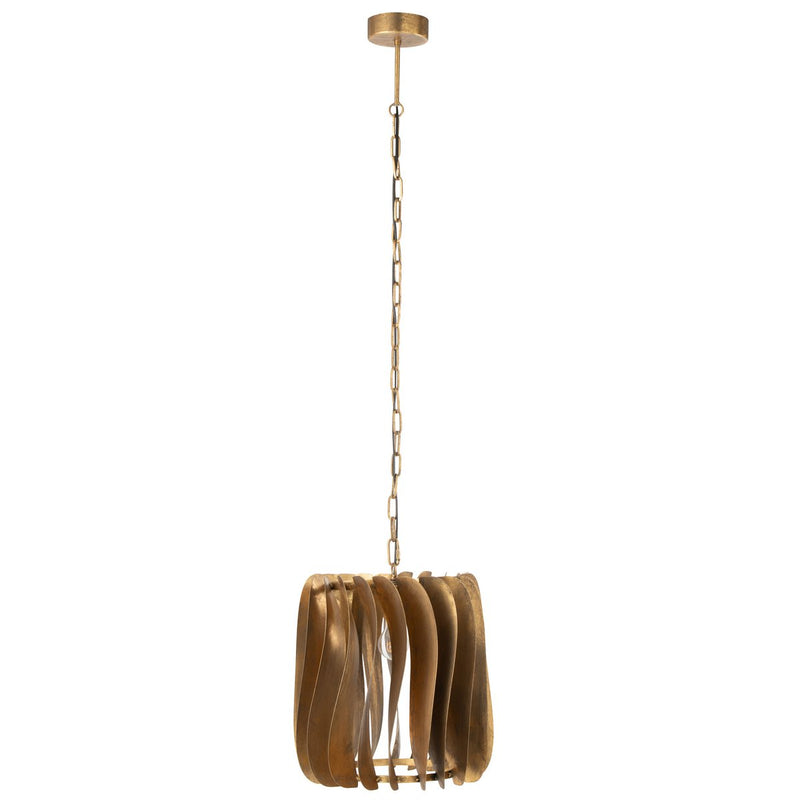 Plafondlamp Tina van metaal in zwart en goud - 148,5 cm