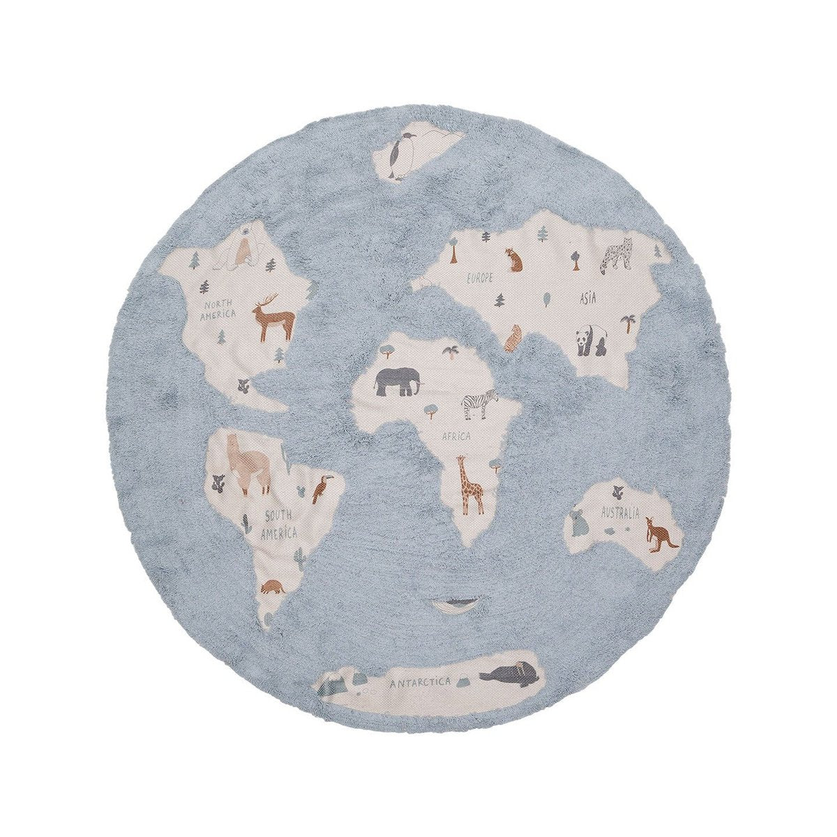 Tapis enfant waschbar MONDE