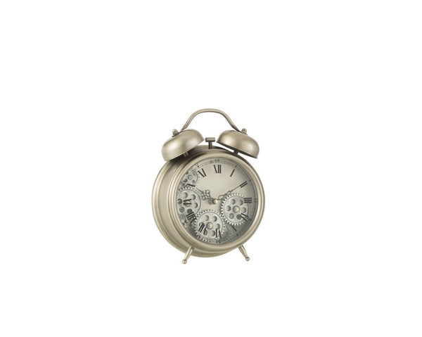 Stilvoller Wecker mit Römischen Ziffern – Silber
