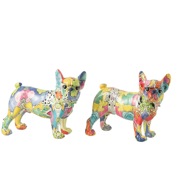 Bunter Pop Art Bulldogge - Stehend
