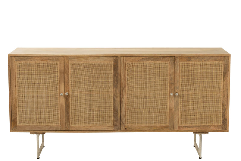 Buffet cabinet 'Weaving' - handmade storage space with natural charm