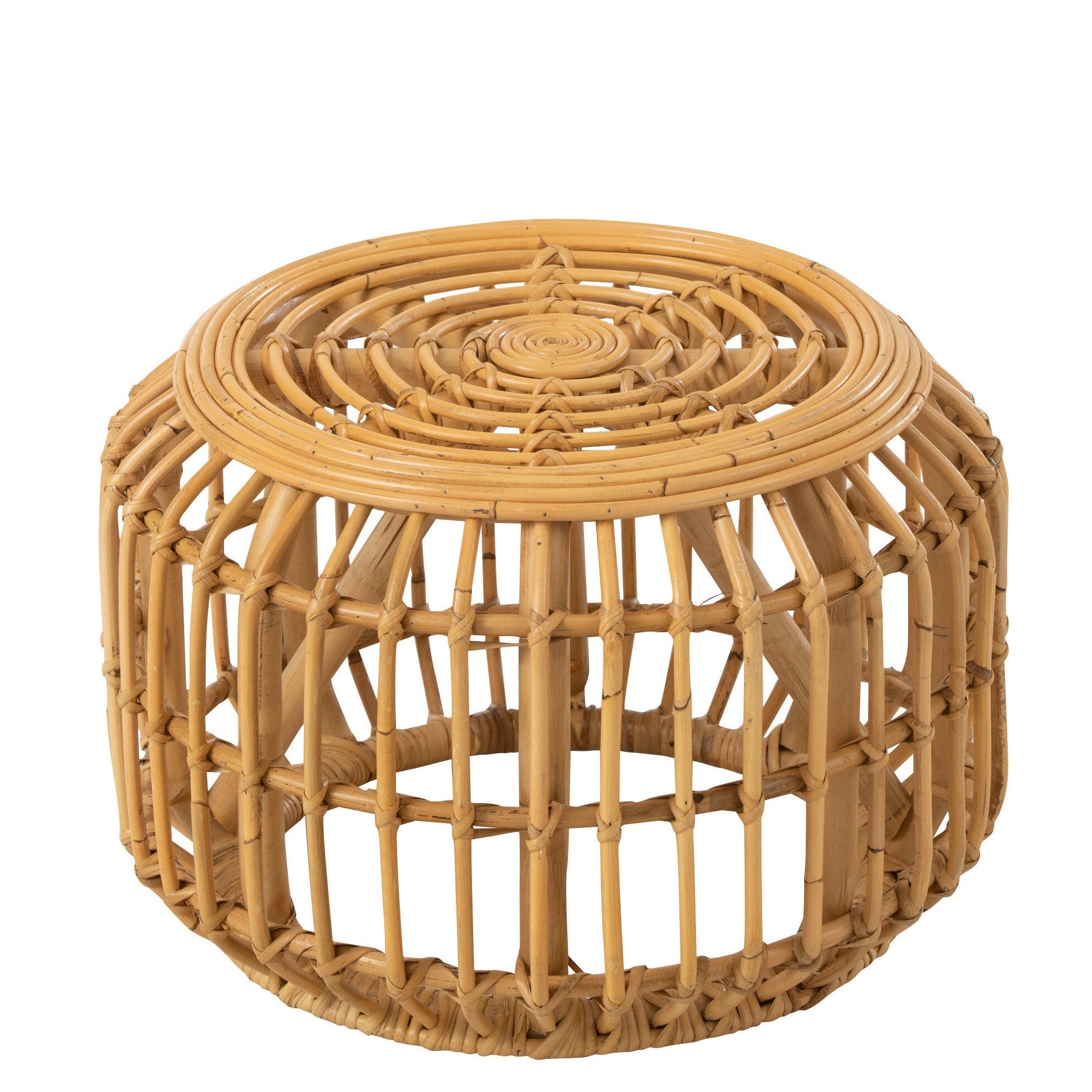 Vielseitiger Harry Rattan Naturell Couchtisch - Eleganz und Natürlichkeit für Wohnzimmer, Garten und Terrasse
