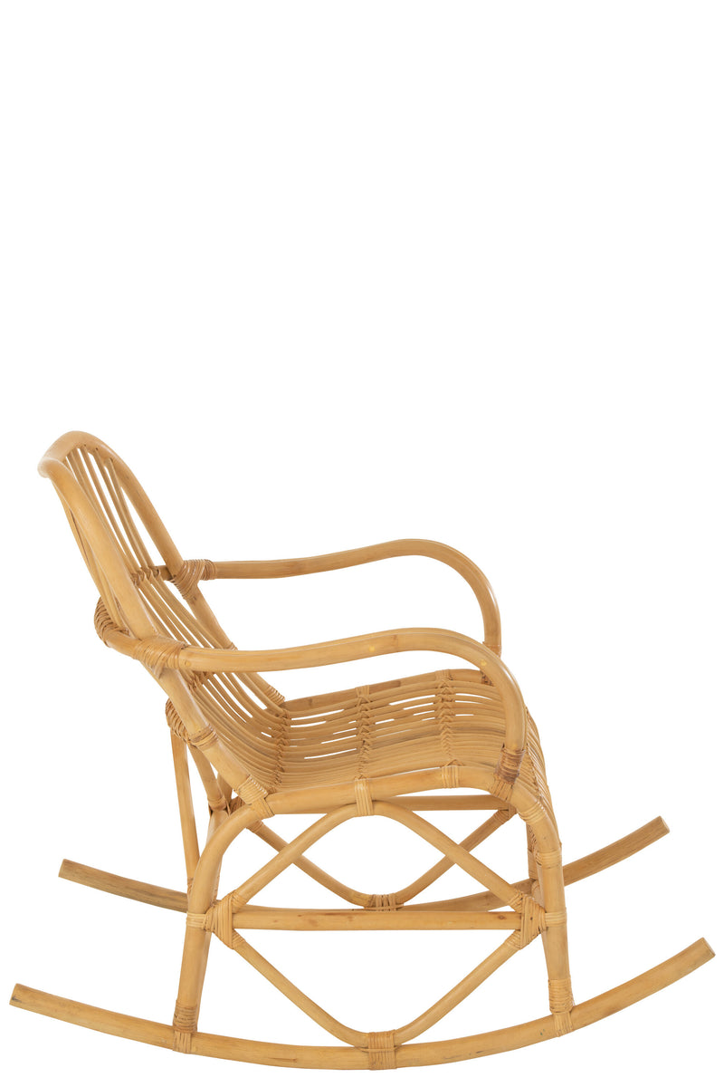 Natürlicher Schaukelstuhl 'Winand' aus Rattan - Gemütlichkeit trifft auf stilvolles Design!