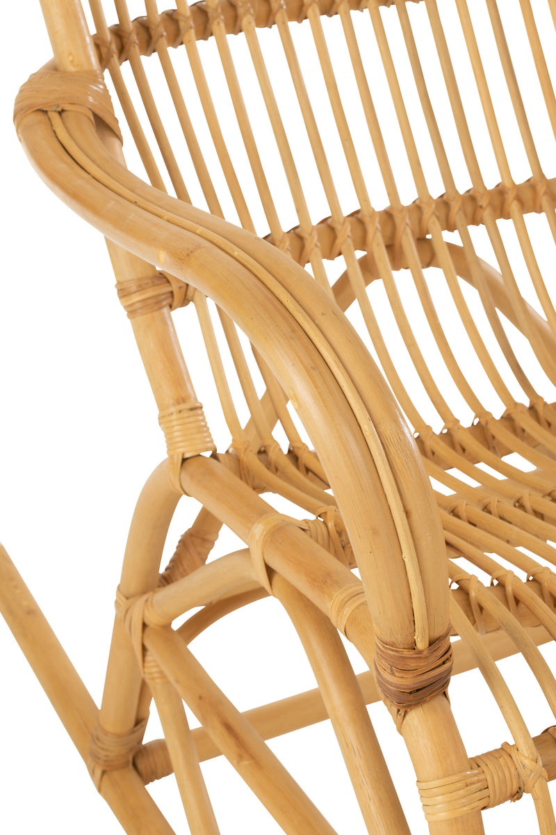 Natürlicher Schaukelstuhl 'Winand' aus Rattan - Gemütlichkeit trifft auf stilvolles Design!