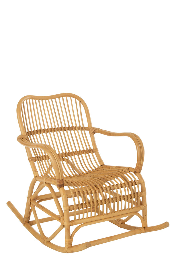 Natürlicher Schaukelstuhl 'Winand' aus Rattan - Gemütlichkeit trifft auf stilvolles Design!