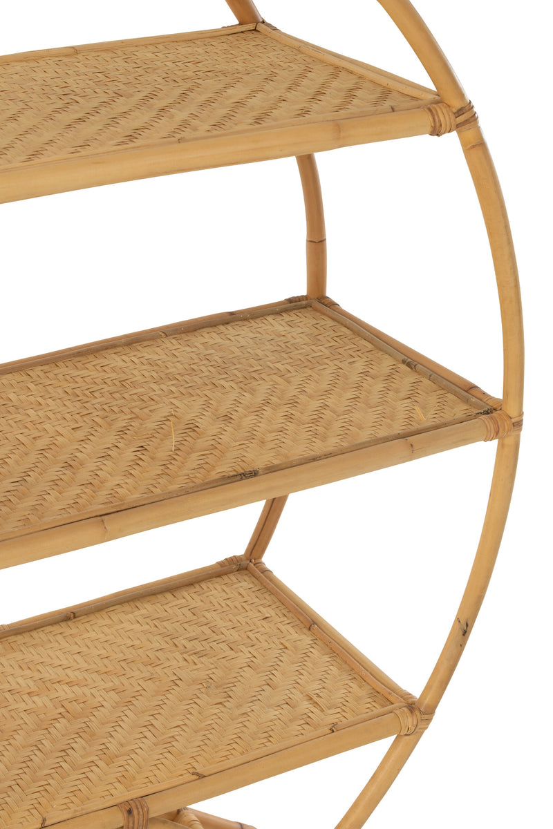 Standregal Rattan Naturell - Natürliche Eleganz und Stauraum für Ihr Zuhause