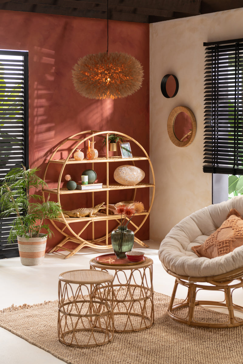 Standregal Rattan Naturell - Natürliche Eleganz und Stauraum für Ihr Zuhause