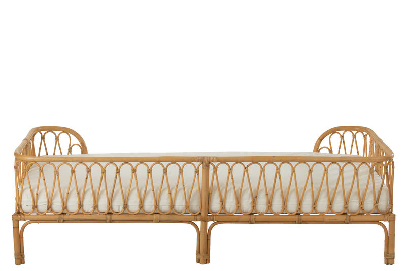 Bett Pierre Rattan Naturell - Natürliches Design und komfortabler Schlafplatz für Ihr Schlafzimmer