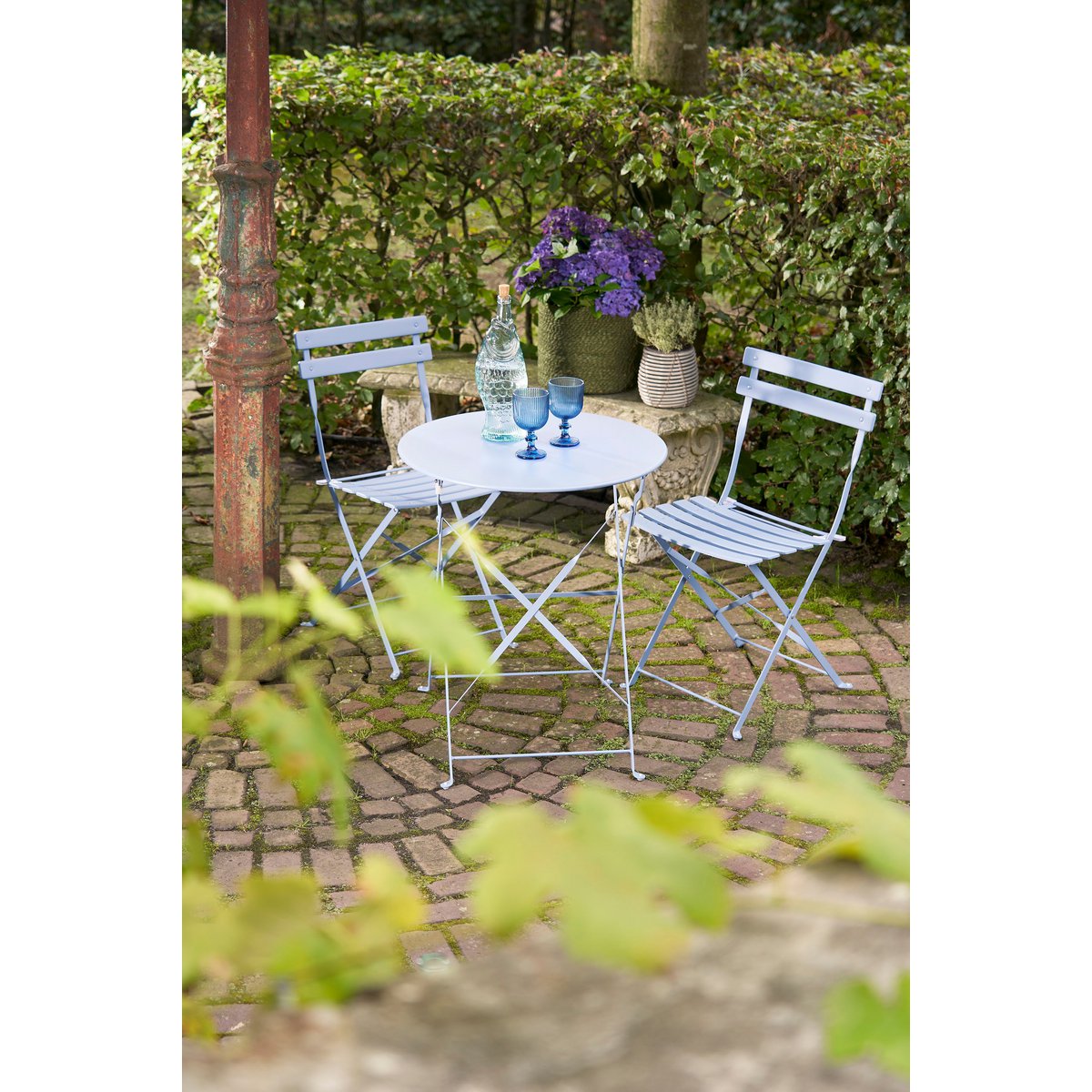 Laurence Bistro-Set – 3-teilig – Metall – Hellblau