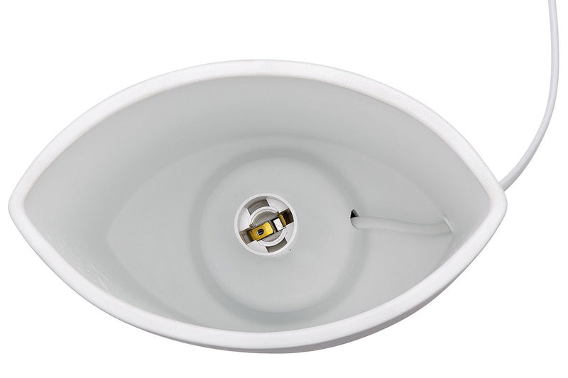 Porzellan Lampe Ellipse Hirsch – Elegante, einseitig geprickelte Designlampe in Weiß, erhältlich in zwei Größen