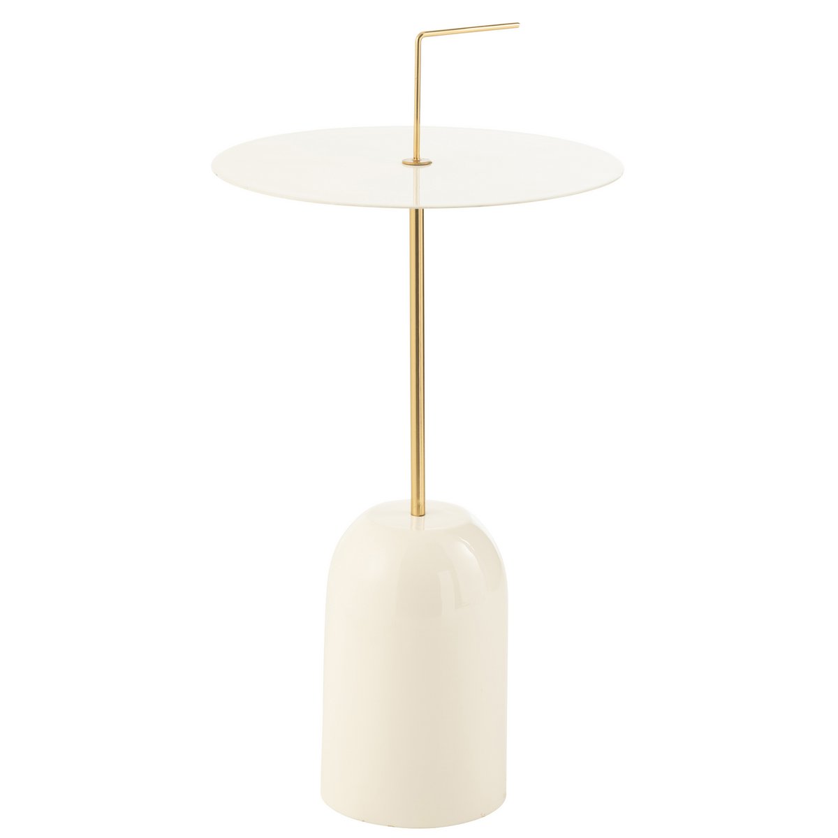 Moderne bijzettafel in wit en goud - 68 cm