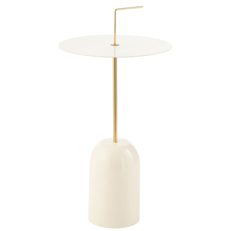 Moderne bijzettafel in wit en goud - 68 cm