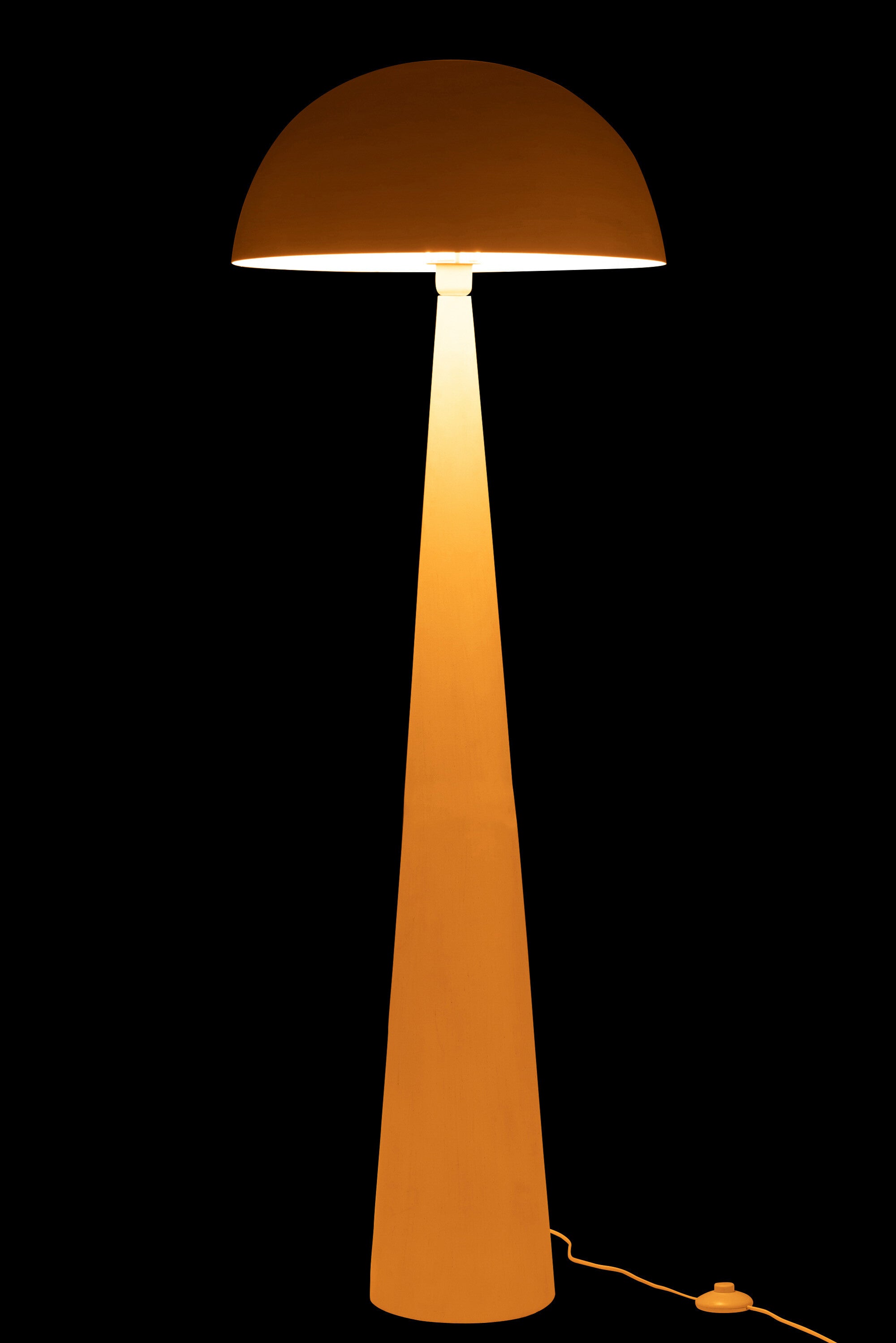 Exclusive Stehlampe Pilz-Design, Mattes Metall in Weiß