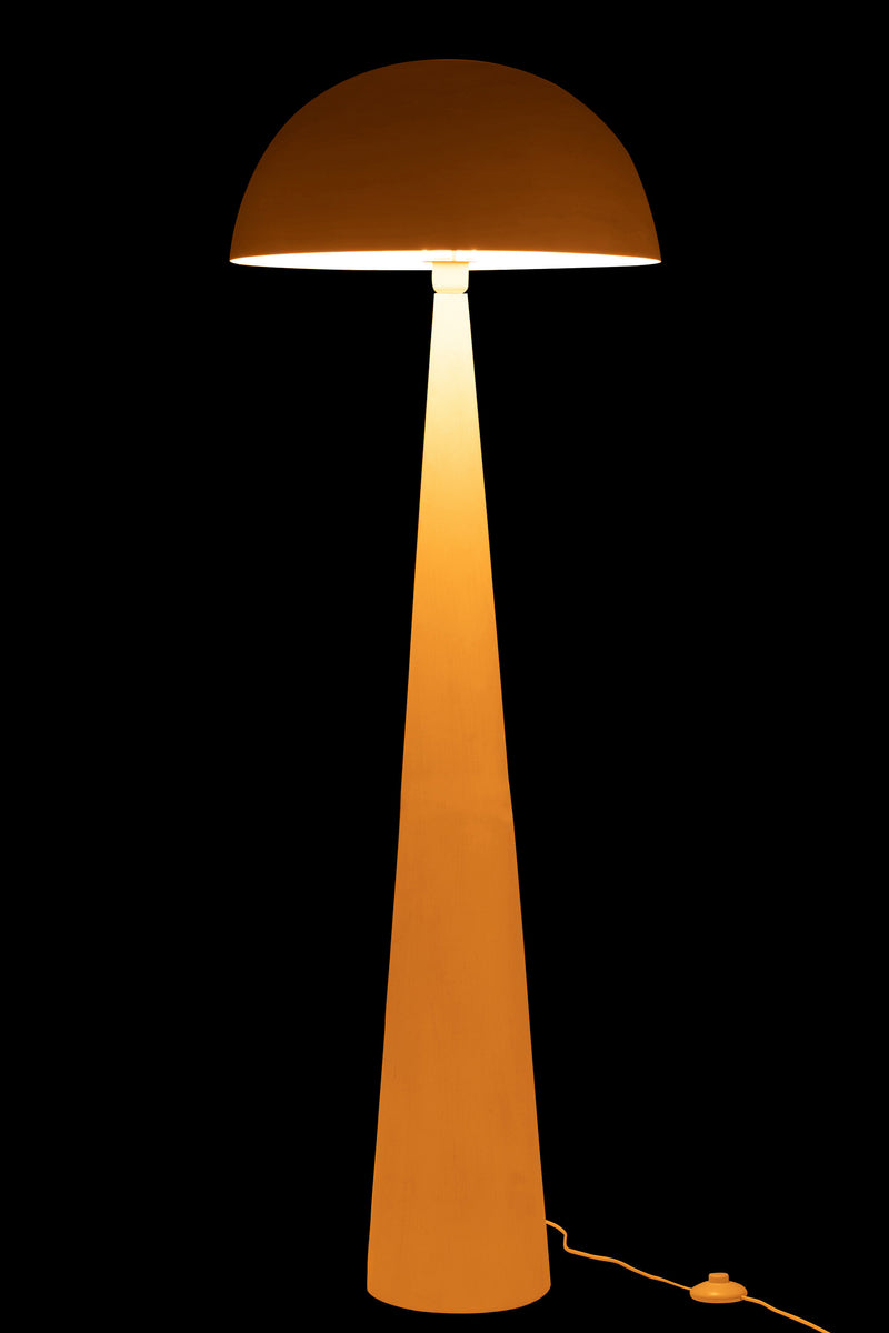 Exclusieve vloerlamp paddestoel design, mat wit metaal