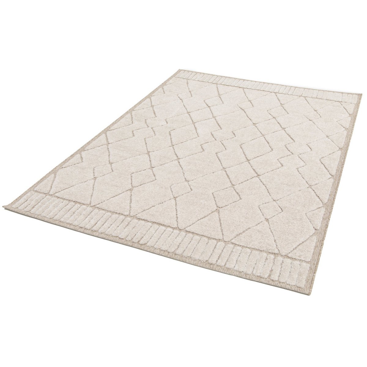 Designteppich ethnischer Inspiration mit Alba Reliefeffekt