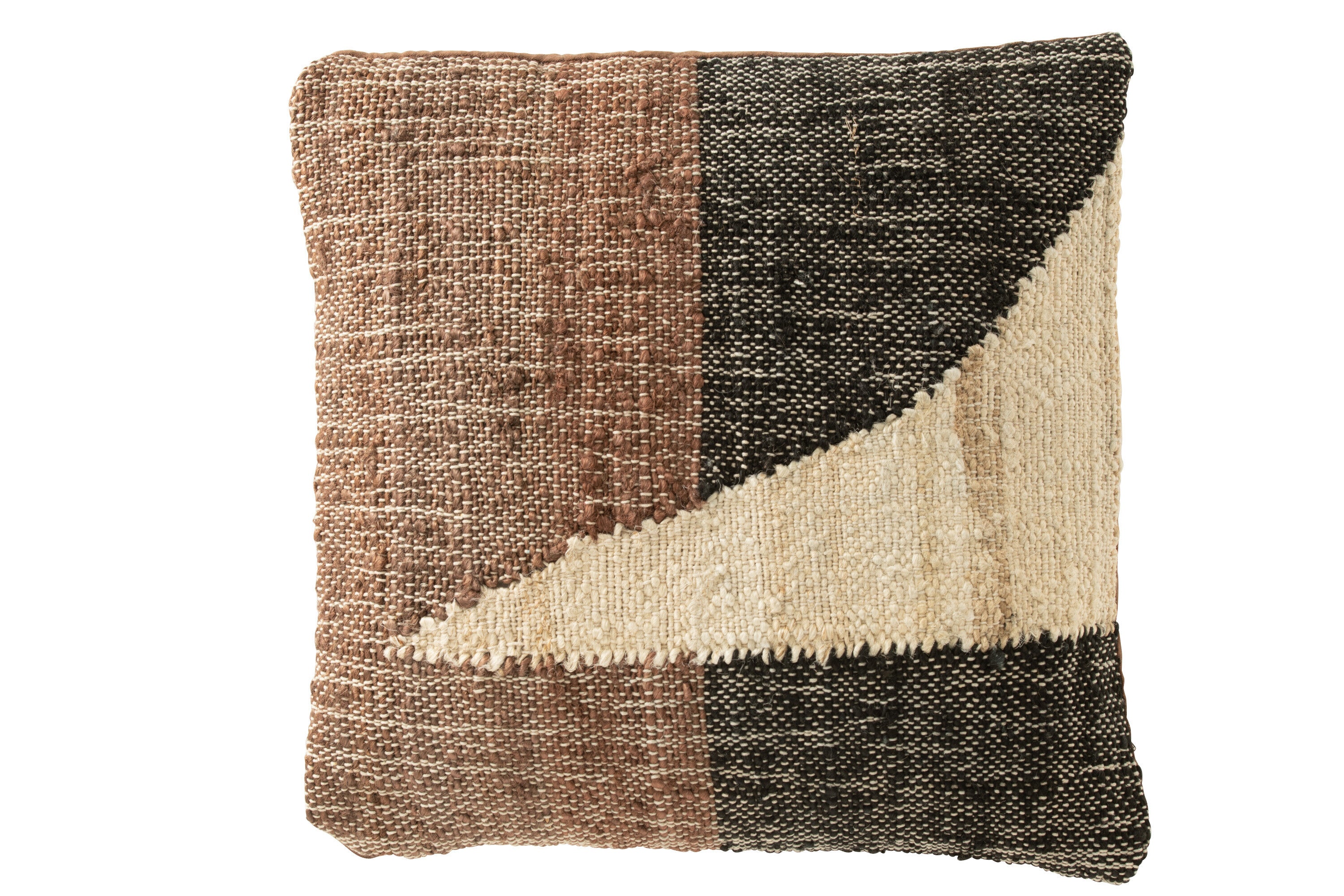 Exquisites 4er Set Kissen "Dakar" aus Poly in Creme Braun