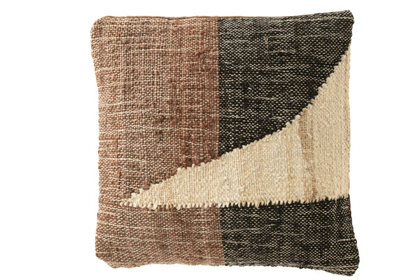 Exquisite set of 4 cushions "Dakar" made of poly in cream brown