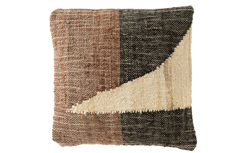 Exquisites 4er Set Kissen "Dakar" aus Poly in Creme Braun