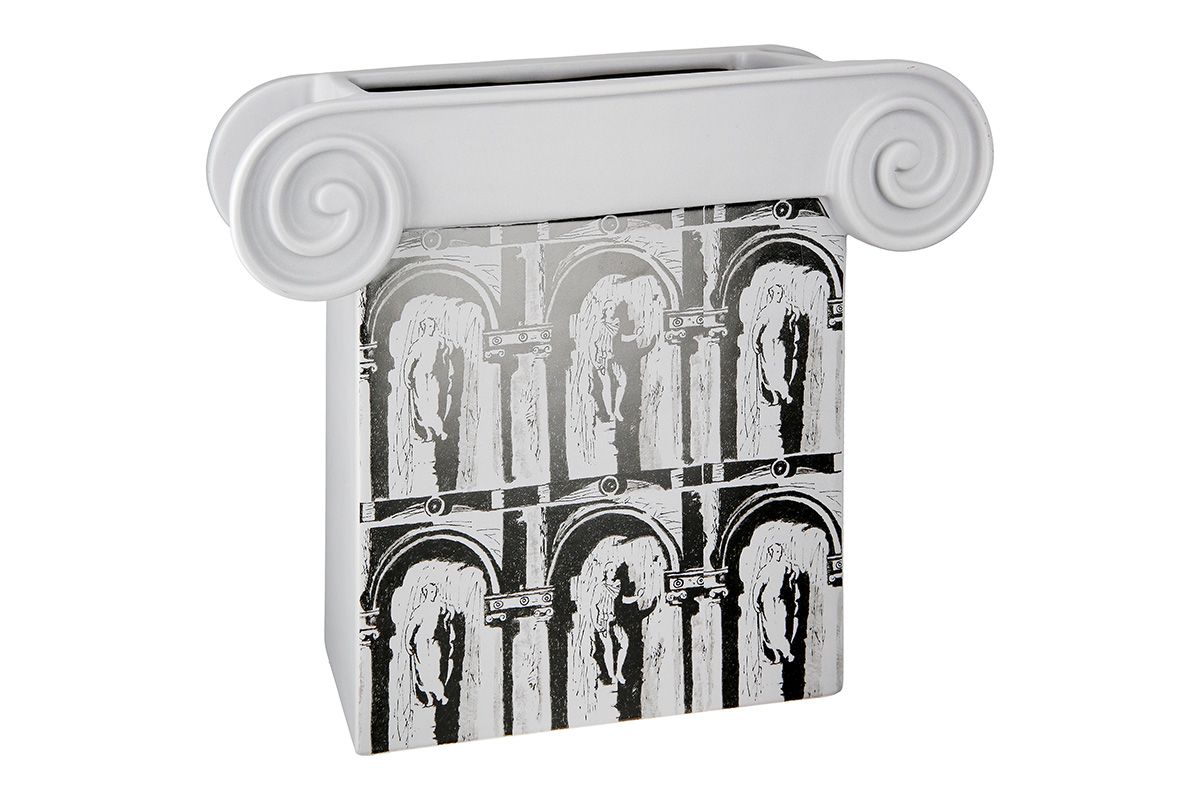 Modernes 2er Set Vase Ionic in Grau Schwarz - Zeitlose Eleganz für Ihr Zuhause