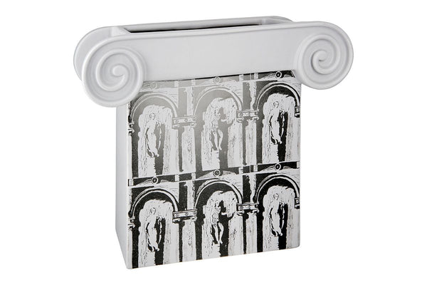 Modern set of 2 Ionic vase in gray black - timeless elegance for your home