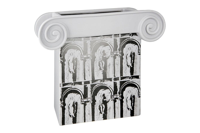 Modernes 2er Set Vase Ionic in Grau Schwarz - Zeitlose Eleganz für Ihr Zuhause