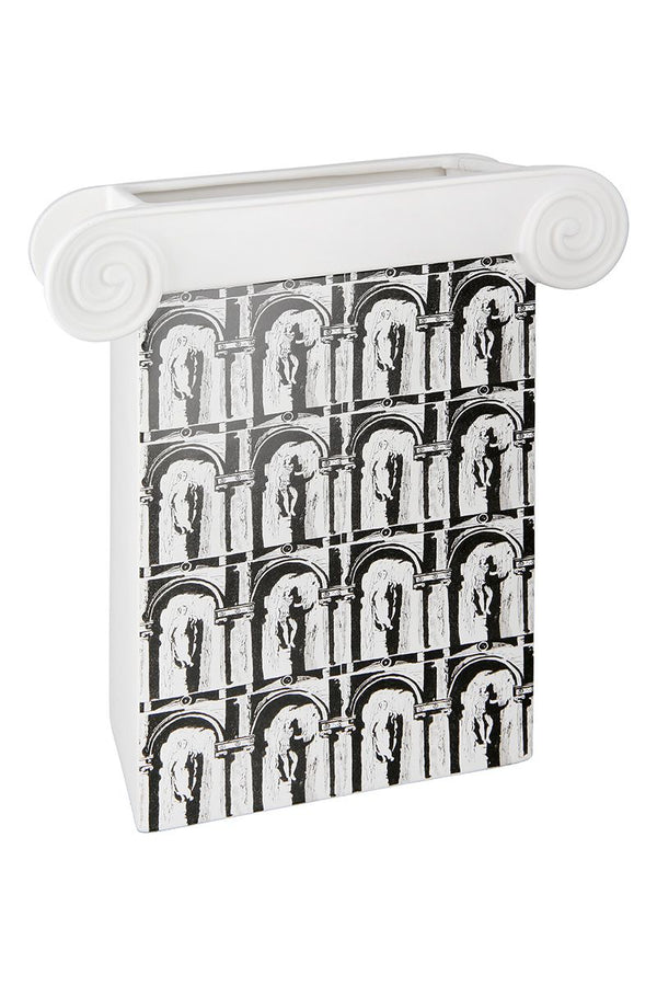 2er Set Vase Ionic in Weiß Schwarz - Zeitlose Eleganz für Ihr Zuhause