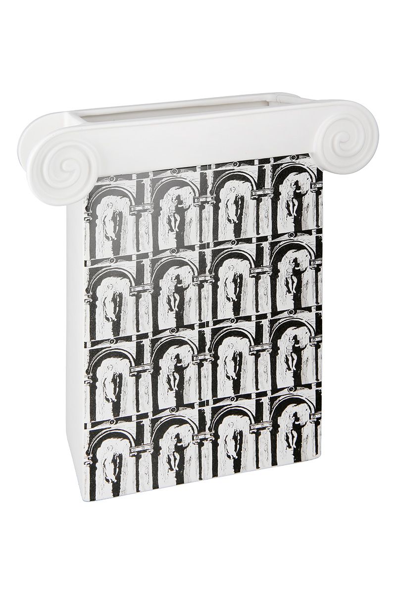 2er Set Vase Ionic in Weiß Schwarz - Zeitlose Eleganz für Ihr Zuhause