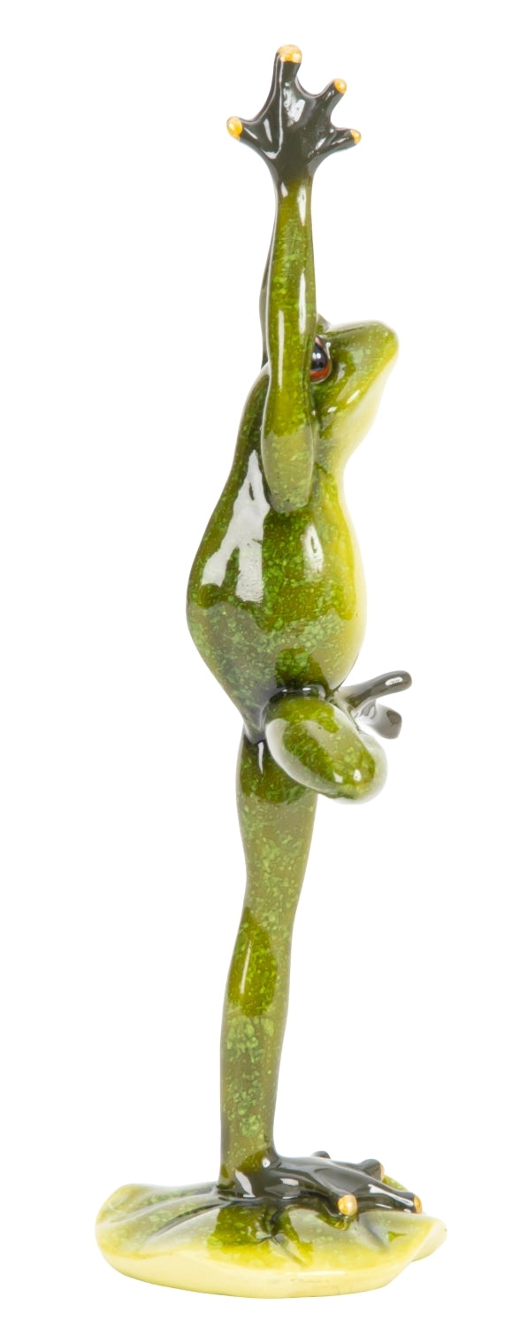 Froschfigur Zenoro Yoga Deko grün 24 cm