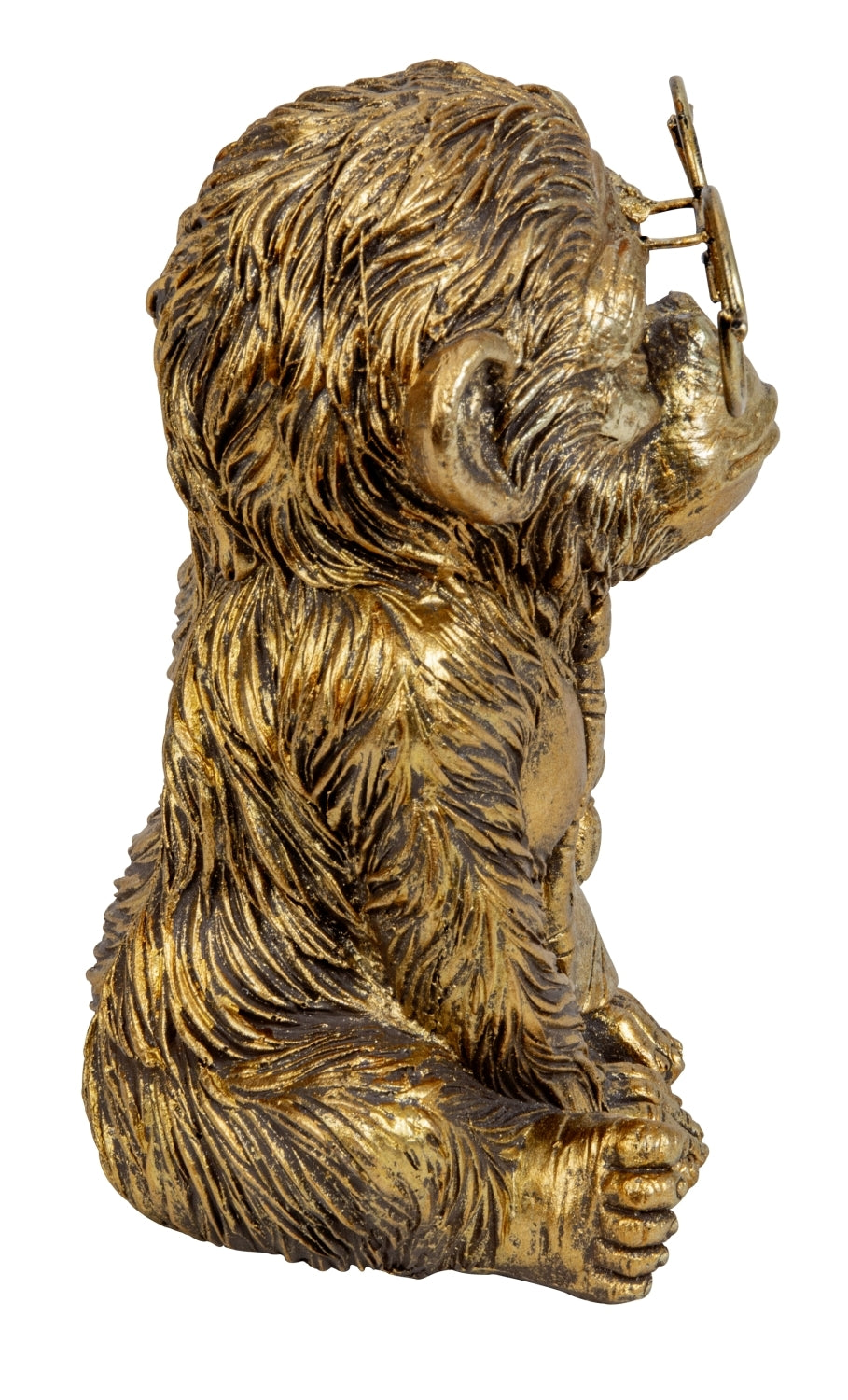 Dekofigur Professor Monkey Affe in Gold