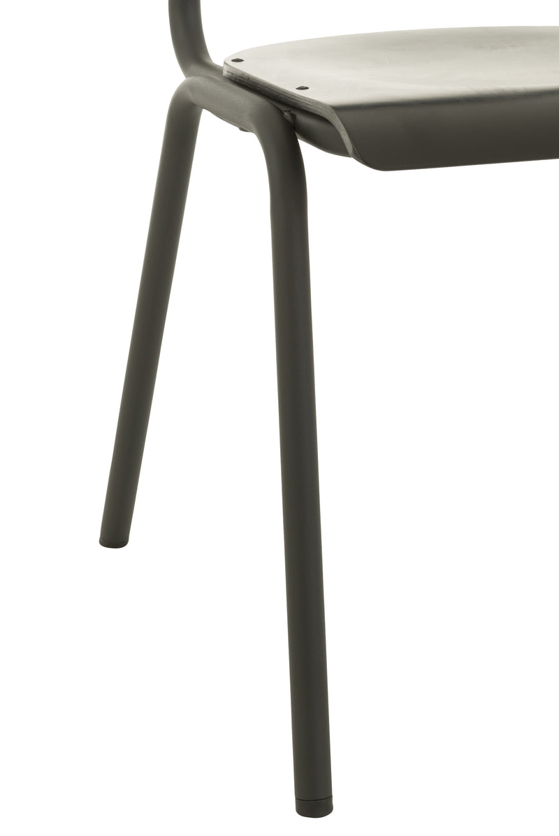 Set van 2 stoelen van hout en metaal in bruin of zwart - tijdloos design met hoge veerkracht179