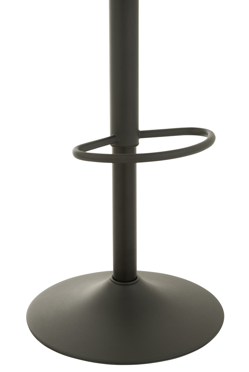 Modern bar stool black - wood/metal - 2 pieces - height adjustable