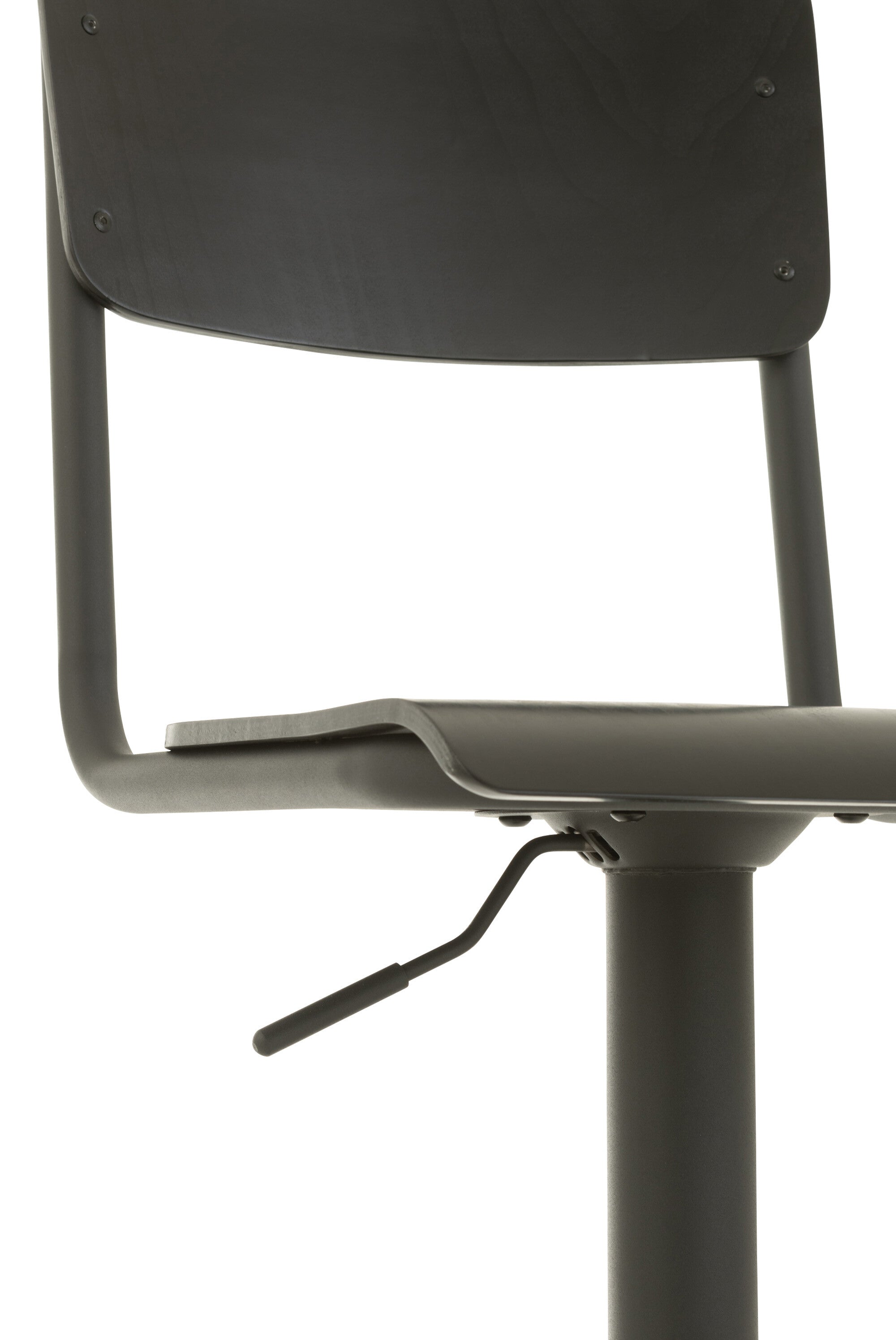 Modern bar stool black - wood/metal - 2 pieces - height adjustable