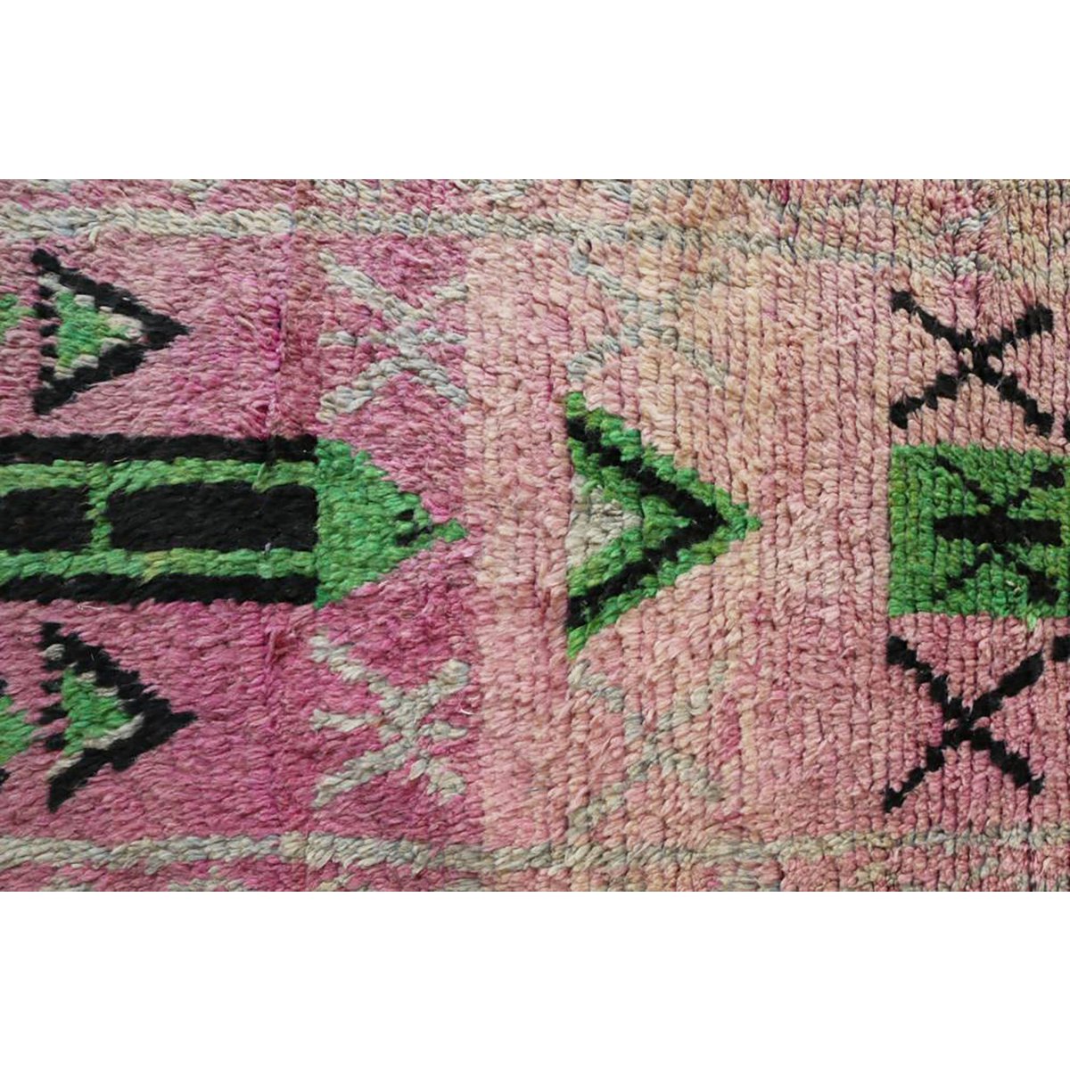 Marokkanischer Berber-Flurteppich aus reiner Wolle, 81 x 389 cm