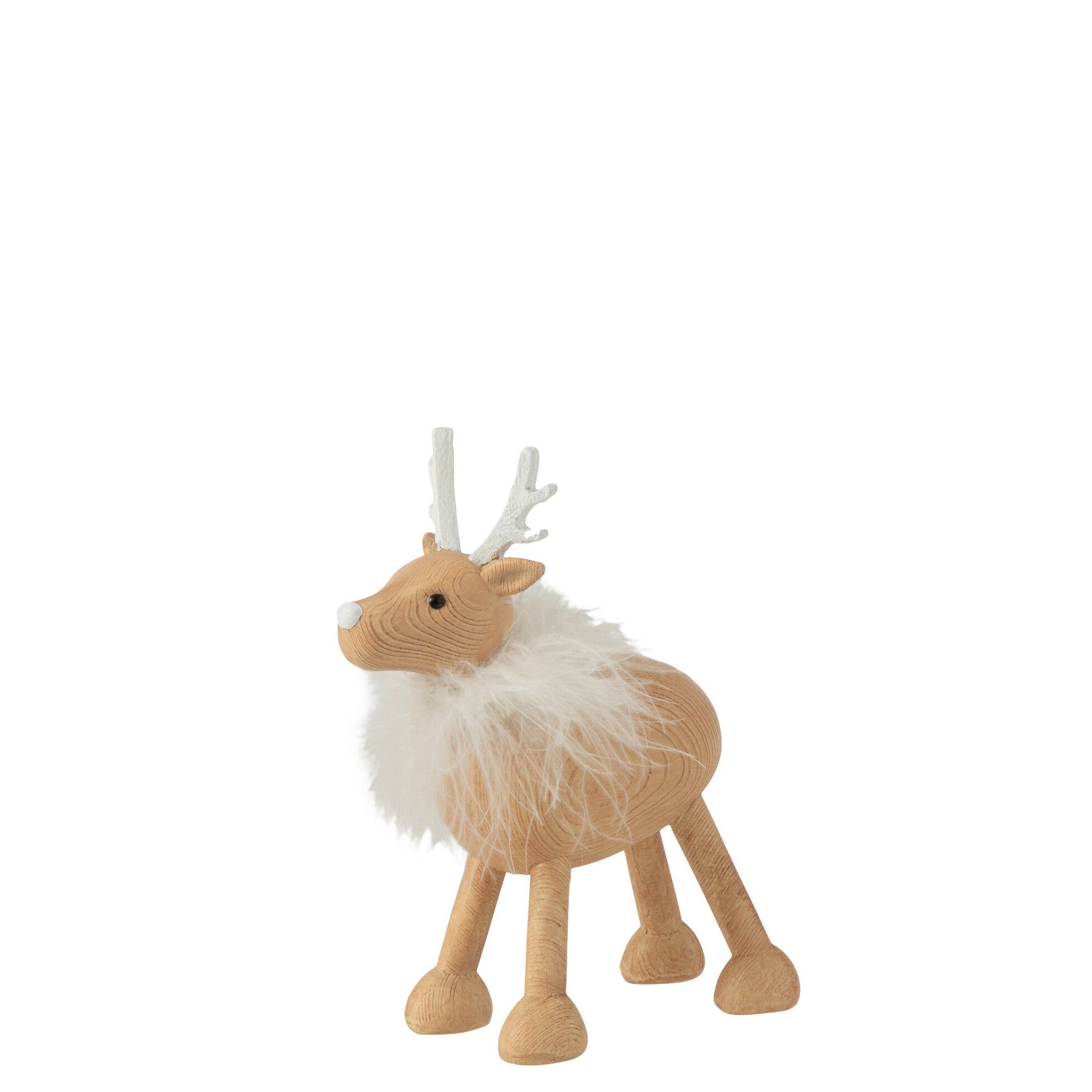 Reindeer with fur collar 23.5 cm high Christmas decoration