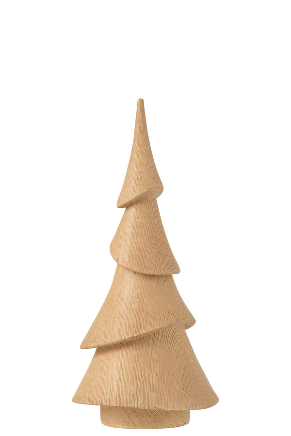 Tannenbaum aus Polyresin mit Holz-Finish