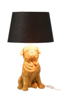 Exklusives 2er Set Sitzende Hund Tischlampen in Polyresin - Erhältlich in Braun und Gold