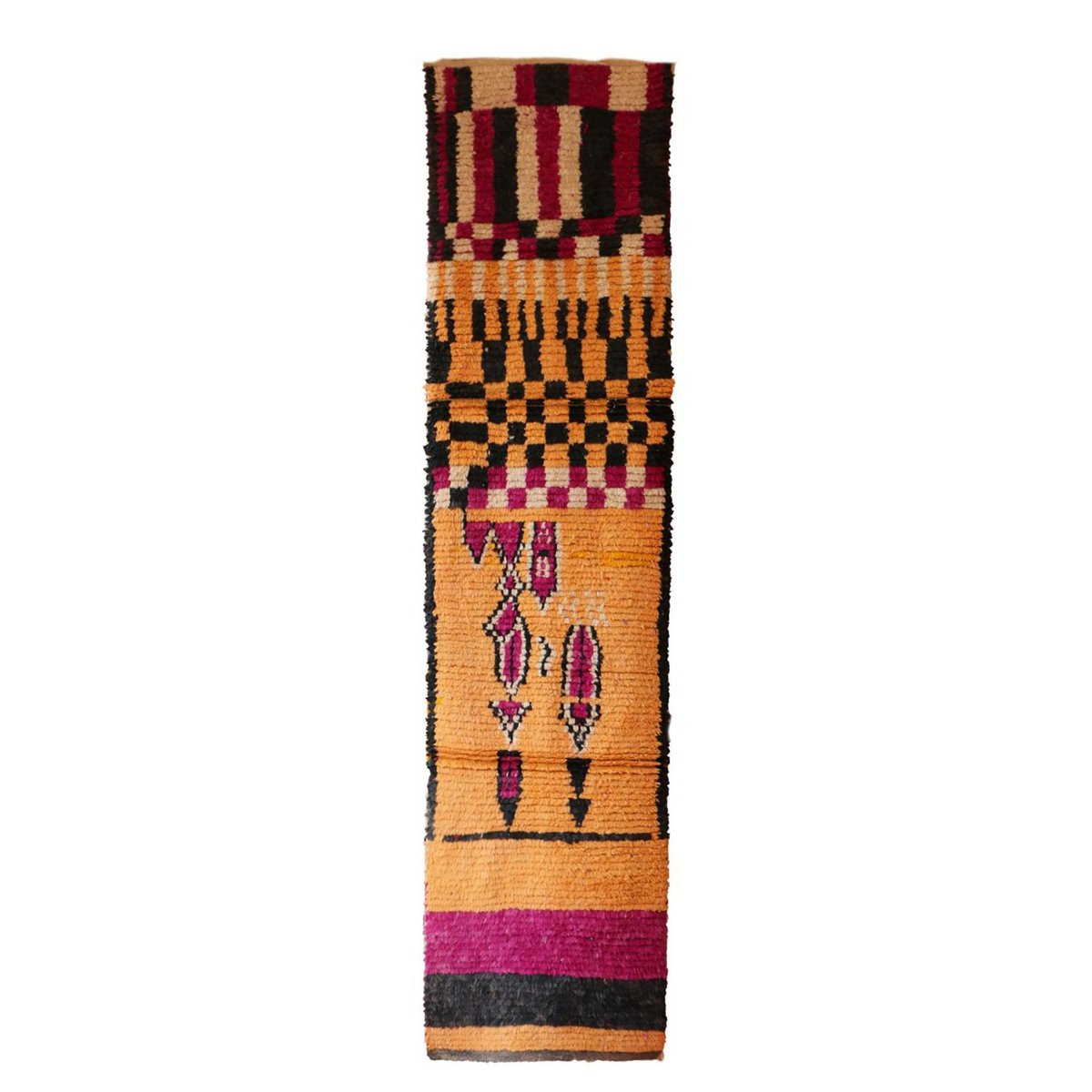Berber Wolle reiner Spurteppich 74 x 296 cm