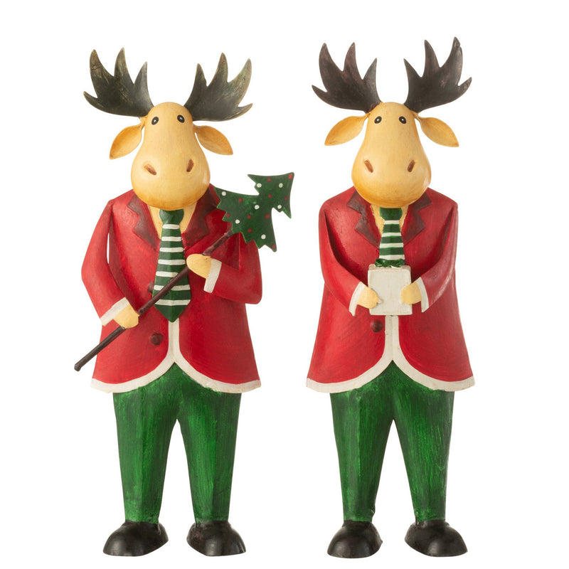 Handgefertigte Metall Elche – Festliches 4er Set mit Geschenk und Baum