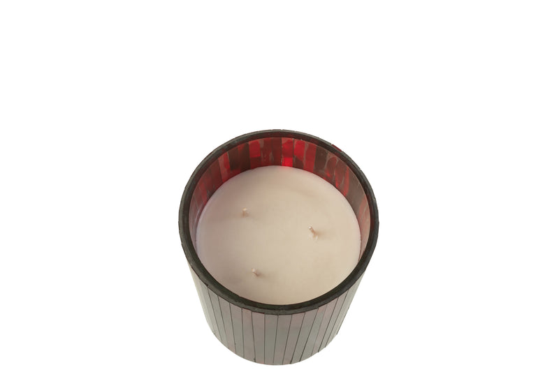 Set of 2 medium scented candles Noa Ruby Red - oriental scent in red - burning time 55 hours