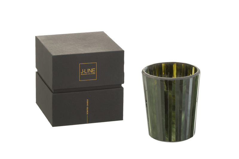 Set of 2 Large Scented Candle Noa Herbal Serenity Green - Relaxing Woody Fragrance - 55 or 60 hour burn time
