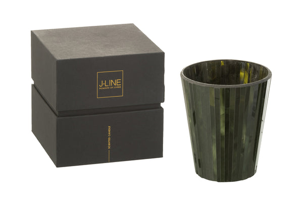 Set van 2 grote geurkaarsen Noa Herbal Serenity Green - Ontspannende houtachtige geur - Brandduur van 55 of 60 uur