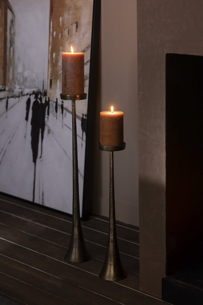 Exklusives 2er Set Bronze Kerzenhalter Eleganz für Ihr Zuhause 62cm oder 79cm