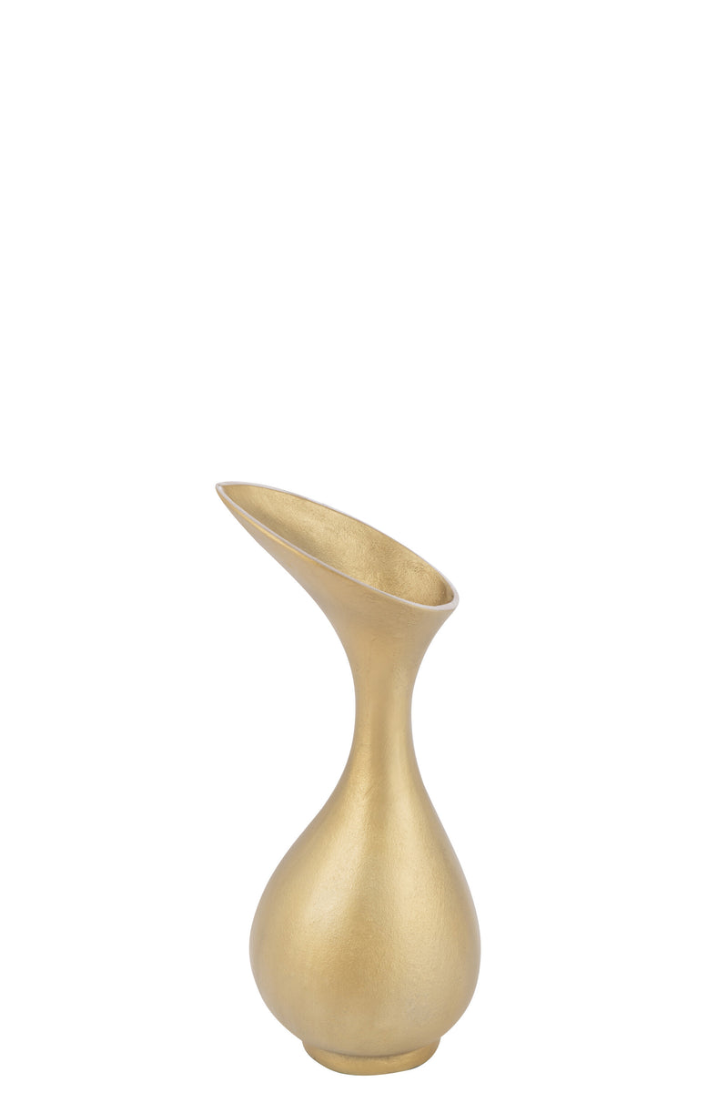 Table Vase Aluminum Gold - Elegant home accessory for sophisticated interiors