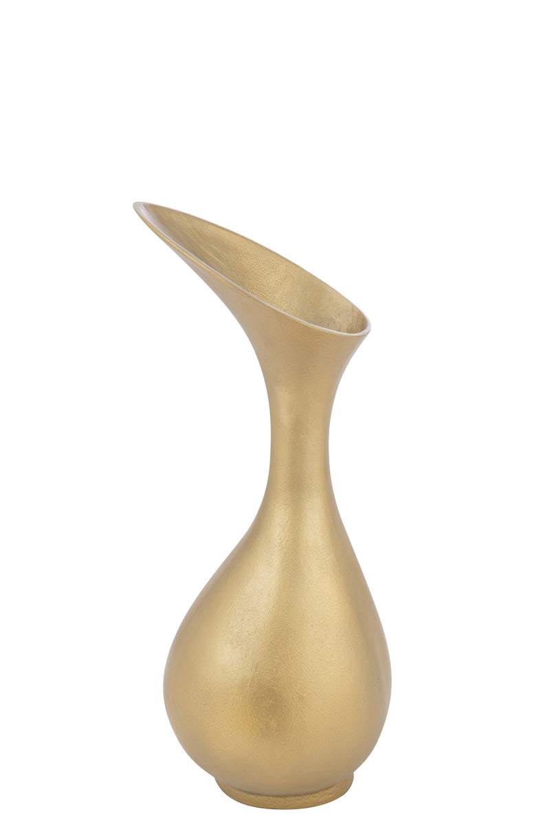 Table Vase Aluminum Gold - Elegant home accessory for sophisticated interiors